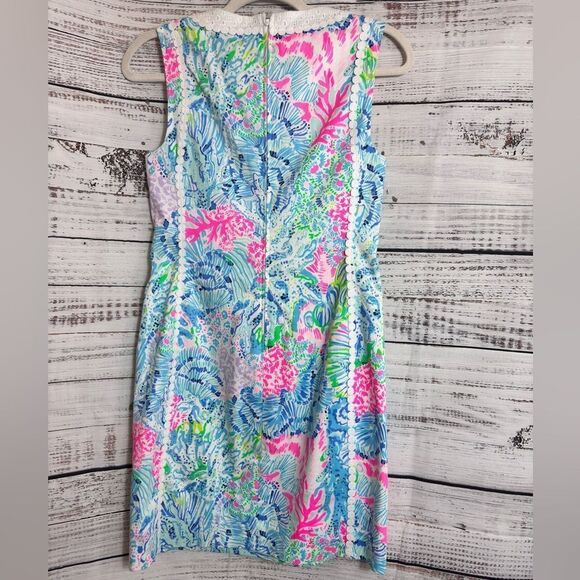 Lilly Pulitzer Dress Womens Size 0 Mila Dobby Stretch Sink Or Swim Shift Mini - Picture 5 of 13